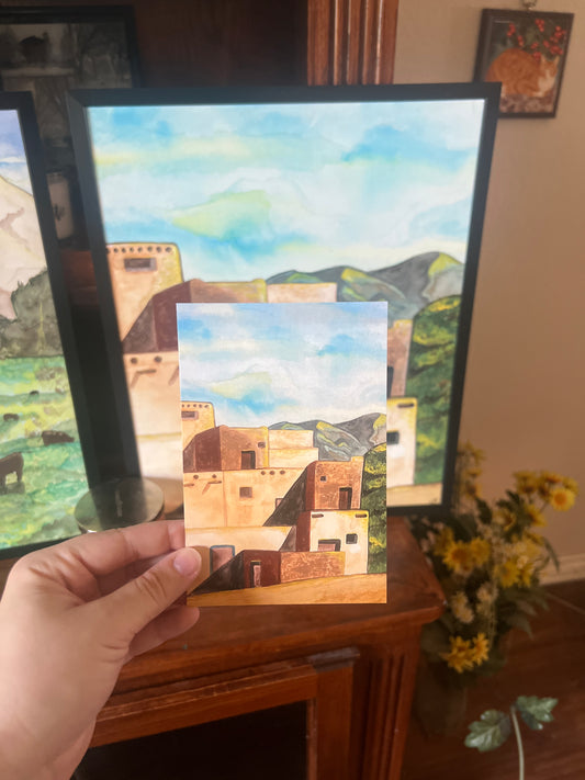 Pueblos Postcard Print