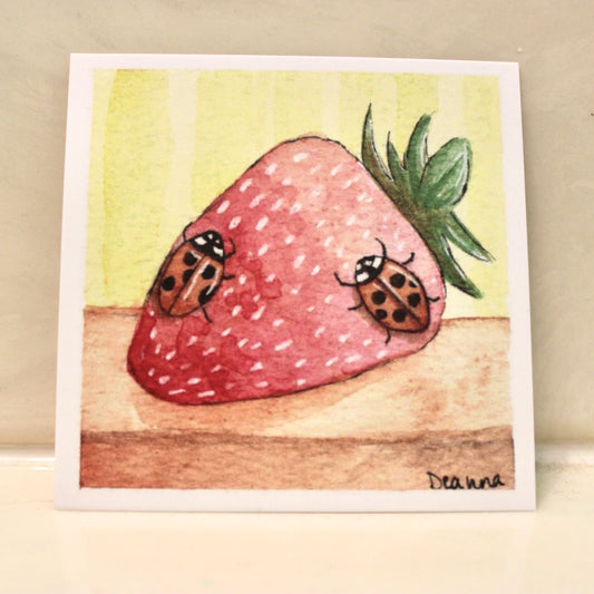 Miniature Strawberry Treat Art Print