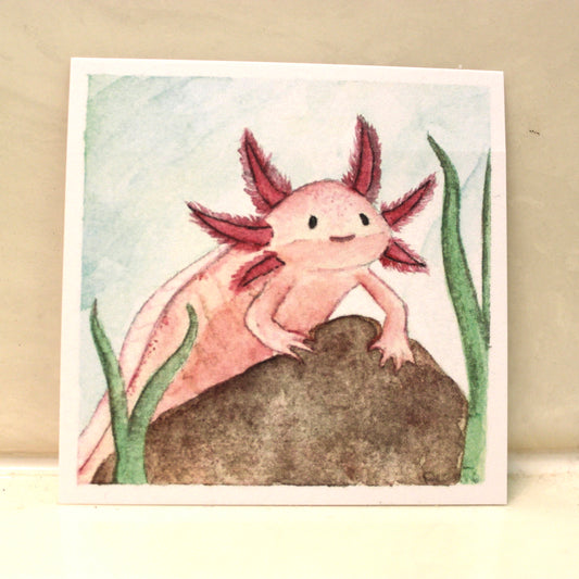 Miniature Axolotl Art Print